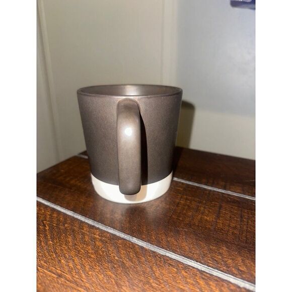 STARBUCKS 2018 Brown Dipped Iridescent Square Handle Coffee Mug White Bottom - Picture 5 of 12